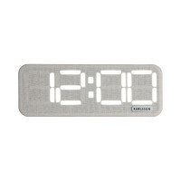 Digitálny budík Roanne LED Karlsson KA6154WH, sivobiela